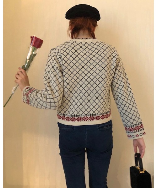 epine（エピヌ）の「quilting flower knit（ニット/セーター）」 - WEAR