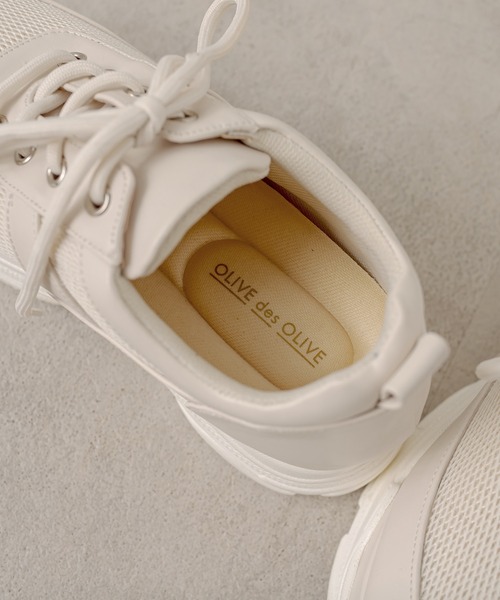 OLIVE des OLIVE（オリーブデオリーブ）の「オーガンリボンスニーカー（スニーカー・レディース・ブラック/オフホワイト・LARGE/MEDIUM）」の11枚目の写真