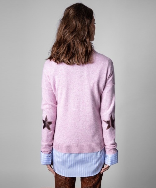 ZADIG&VOLTAIRE（ザディグ　エ　ヴォルテール）の「CICI C PATCH（ニット/セーター・レディース・ピンク・S/XS/L/M）」の2枚目の写真