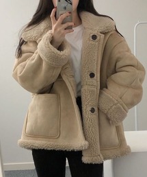 Doula Doula（ドゥーラドゥーラ）の「フェイクムートンリバーシブルジャケット　2way（ブルゾン）」
