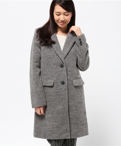 Chico(チコ)の「ロングチェスターコート(チェスターコート・レディース・グレー/ネイビー・FREE)」の5枚目の写真