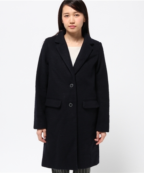 Chico(チコ)の「ロングチェスターコート(チェスターコート・レディース・グレー/ネイビー・FREE)」の6枚目の写真