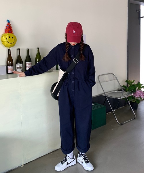 aimoha(アイモハ)の「シンプルオールインワン(つなぎ/オールインワン・レディース・ネイビー・FREE)」の12枚目の写真