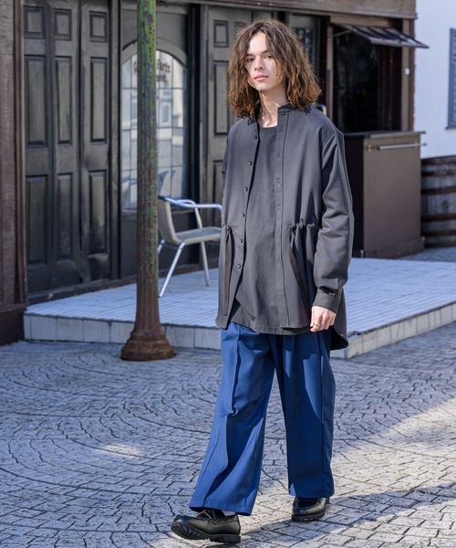 D220221 Casper John バンドカラー 半袖シャツ D220221 Casper John バンドカラー 半袖シャツ