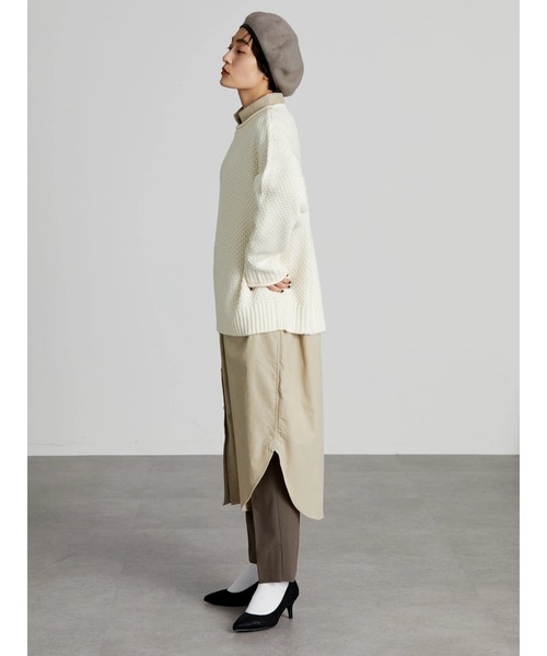 AMERICAN HOLIC(アメリカンホリック)の「ポップコーン編みニットプルオーバー(ニット/セーター・レディース・サックスブルー/オレンジ/アイボリー/グレー・M/L)」の6枚目の写真