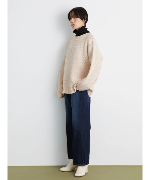 AMERICAN HOLIC(アメリカンホリック)の「ポップコーン編みニットプルオーバー(ニット/セーター・レディース・サックスブルー/オレンジ/アイボリー/グレー・M/L)」の17枚目の写真