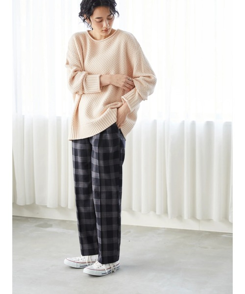 AMERICAN HOLIC(アメリカンホリック)の「ポップコーン編みニットプルオーバー(ニット/セーター・レディース・サックスブルー/オレンジ/アイボリー/グレー・M/L)」の13枚目の写真