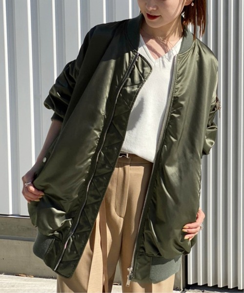 Spick & Span(スピックアンドスパン)の「【upper hights】THE U-1◆(ブルゾン・レディース・ブラック/カーキ・FREE)」の9枚目の写真