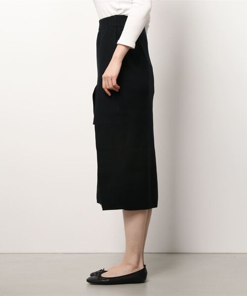 Figments（フィグメンツ）の「スリットニットスカート（スカート・レディース・ブラック/グレー・FREE）」の3枚目の写真