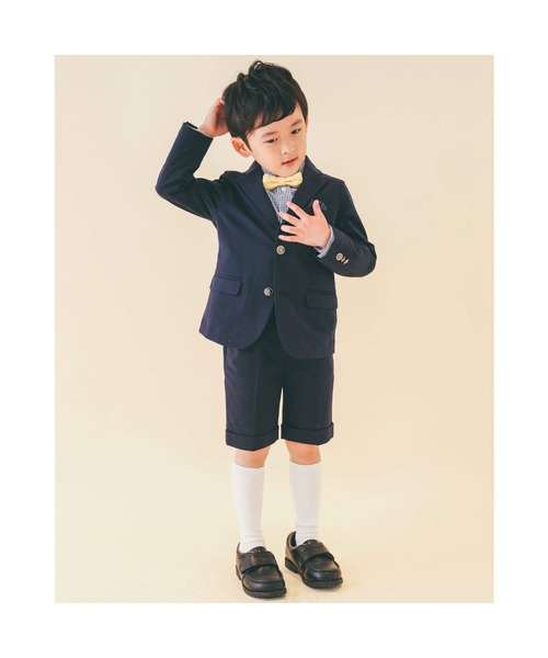 BeBe(ベベ)の「BeBe/フォーマルモクロディポケットチーフ付きジャケット(110~130cm)(スーツジャケット・キッズ・ネイビー・110/120/130)」の11枚目の写真