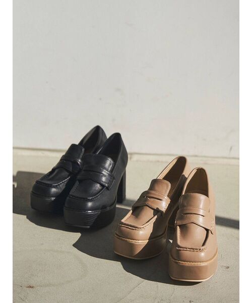 dazzlin(ダズリン)の「厚底ローファー(ローファー・レディース・ブラック/ベージュ・MEDIUM/LARGE/SMALL)」の7枚目の写真