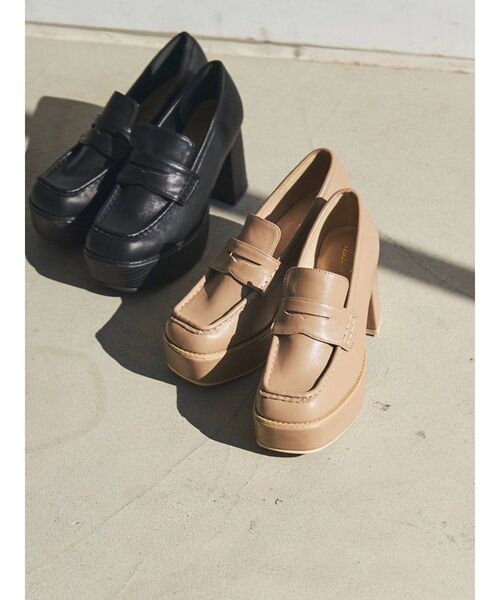 dazzlin(ダズリン)の「厚底ローファー(ローファー・レディース・ブラック/ベージュ・MEDIUM/LARGE/SMALL)」の9枚目の写真