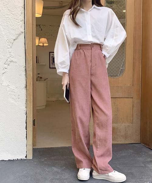 Dita Muaj.(ディータムアージュ)の「ハイウエストコーデュロイワイドパンツ(その他パンツ・レディース・ブラック/ブラウン/ライトベージュ/スモークピンク・SMALL/MEDIUM/LARGE/X-LARGE)」の4枚目の写真