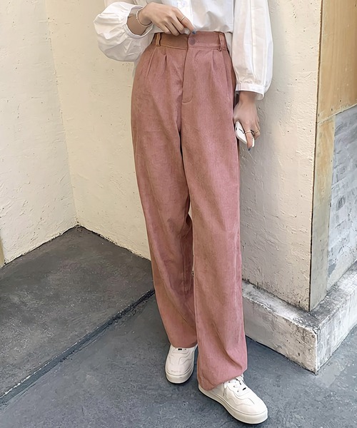 Dita Muaj.(ディータムアージュ)の「ハイウエストコーデュロイワイドパンツ(その他パンツ・レディース・ブラック/ブラウン/ライトベージュ/スモークピンク・SMALL/MEDIUM/LARGE/X-LARGE)」の19枚目の写真