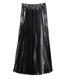 UN3D. | オリガミプリーツスカート グロッシー ロング(スカート)