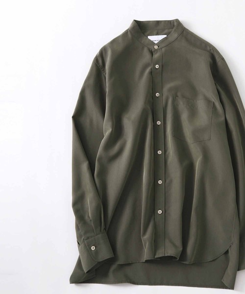 ADAM ET ROPE'(アダムエロペ)の「リラックスドレープ レーヨンスエード とろみバンドカラーシャツ(シャツ/ブラウス・メンズ・グリーン/グリーン系その他2/ブルー系その他5/ピンク系その他2・M/L)」の13枚目の写真