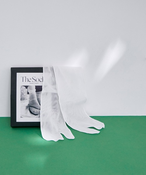 ADAM ET ROPE'(アダムエロペ)の「チュールメロータビソックス(ソックス/靴下・レディース・ベージュ/ホワイト/ブラック・FREE)」の2枚目の写真