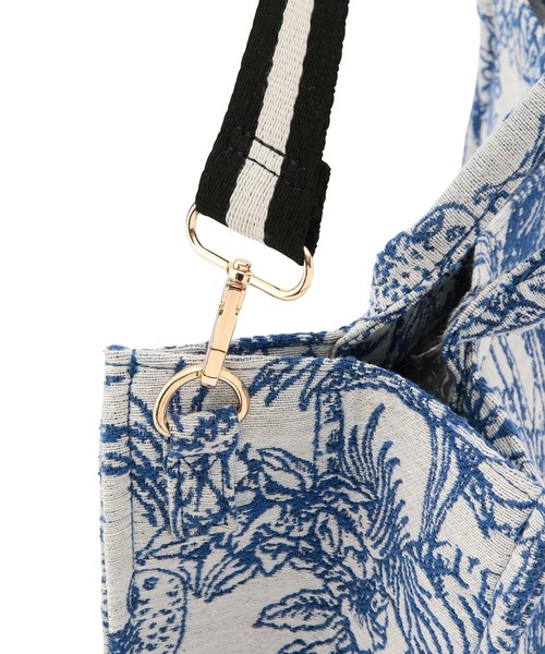 VIS(ビス)の「【新色追加】【A4対応】2WAYジャングル柄トートバッグ(トートバッグ・レディース・ブラック/ベージュ/ブルー/ダークブラウン/その他/ブラック系その他・FREE)」の20枚目の写真