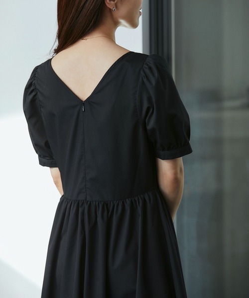 &. NOSTALGIA（アンドドットノスタルジア）の「《マシェリコラボ》パフスリーブコットンOP（ワンピース・レディース・ホワイト/ブラック・FREE）」の17枚目の写真