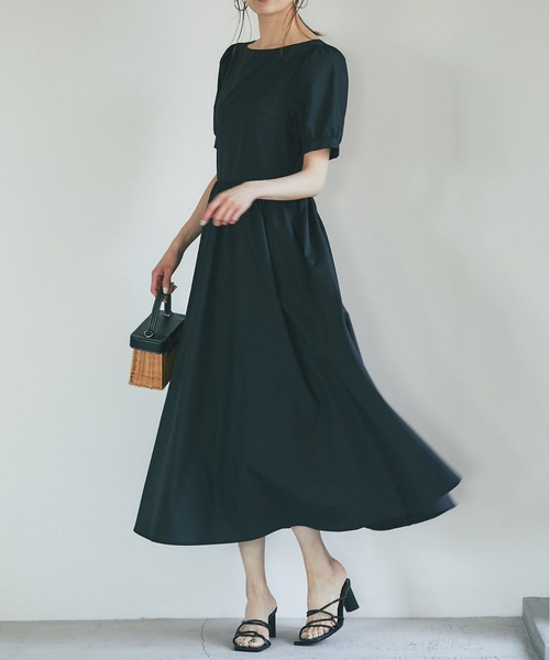 &. NOSTALGIA（アンドドットノスタルジア）の「《マシェリコラボ》パフスリーブコットンOP（ワンピース・レディース・ホワイト/ブラック・FREE）」の3枚目の写真