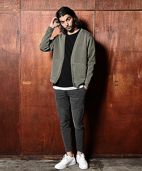 RATTLE TRAP（ラトルトラップ）の「ダンボールニットピグメントカーディガン（カーディガン/ボレロ・メンズ・カーキ/ピンク/ブラック・LL/M/L）」の8枚目の写真