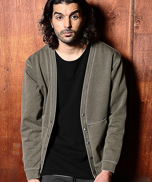 RATTLE TRAP（ラトルトラップ）の「ダンボールニットピグメントカーディガン（カーディガン/ボレロ・メンズ・カーキ/ピンク/ブラック・LL/M/L）」の10枚目の写真