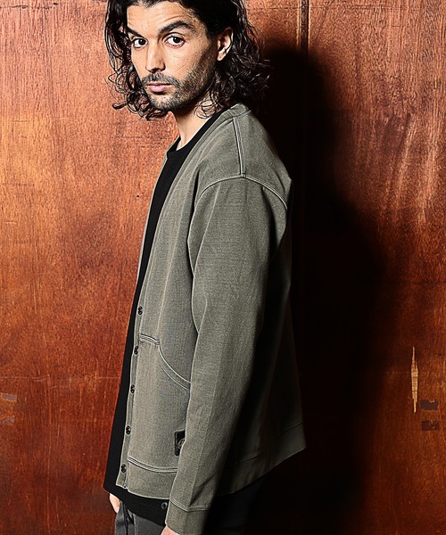 RATTLE TRAP（ラトルトラップ）の「ダンボールニットピグメントカーディガン（カーディガン/ボレロ・メンズ・カーキ/ピンク/ブラック・LL/M/L）」の11枚目の写真