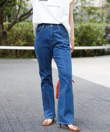 IENA | 《追加》エコデニムストレッチセミフレアパンツ(デニムパンツ)