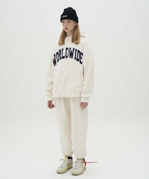 AMESWORLDWIDE(アメスワールドワイド)の「【AMESWORLDWIDE 】WORLDWIDEシグネチャーフーディ / WORLDWIDE SIGNATURE HOODIE(パーカー・レディース・アイボリー・MEDIUM/LARGE)」の6枚目の写真