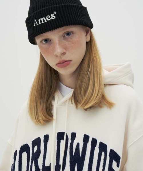 AMESWORLDWIDE(アメスワールドワイド)の「【AMESWORLDWIDE 】WORLDWIDEシグネチャーフーディ / WORLDWIDE SIGNATURE HOODIE(パーカー・レディース・アイボリー・MEDIUM/LARGE)」の3枚目の写真