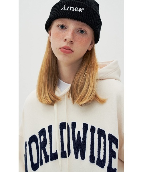 AMESWORLDWIDE(アメスワールドワイド)の「【AMESWORLDWIDE 】WORLDWIDEシグネチャーフーディ / WORLDWIDE SIGNATURE HOODIE(パーカー・レディース・アイボリー・MEDIUM/LARGE)」の9枚目の写真