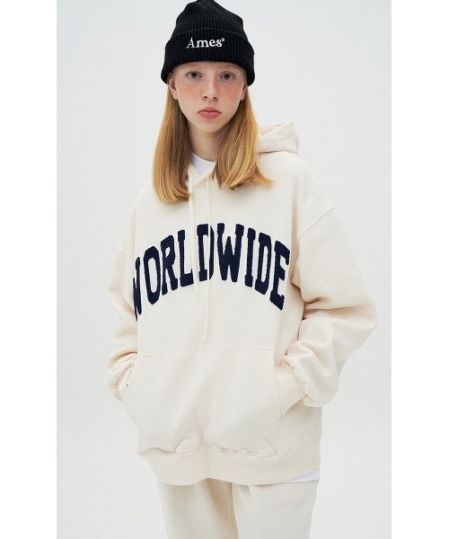 AMESWORLDWIDE(アメスワールドワイド)の「【AMESWORLDWIDE 】WORLDWIDEシグネチャーフーディ / WORLDWIDE SIGNATURE HOODIE(パーカー・レディース・アイボリー・MEDIUM/LARGE)」の10枚目の写真