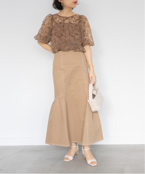 RANDA（ランダ）の「デニムマーメイドスカート（スカート・レディース・ブラック/ベージュ/インディゴブルー・1/0）」の9枚目の写真