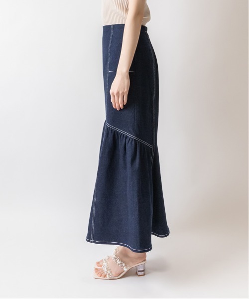 RANDA（ランダ）の「デニムマーメイドスカート（スカート・レディース・ブラック/ベージュ/インディゴブルー・1/0）」の13枚目の写真
