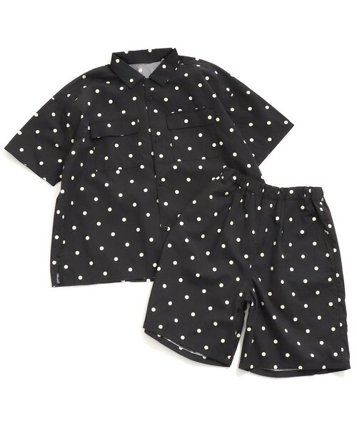 BREEZE by saori(ブリーズバイサオリ)の「WEB限定 シャツセットアップ(大人)【BREEZE by saori】(セットアップ・レディース・ブラック/グレー・MEDIUM)」の1枚目の写真