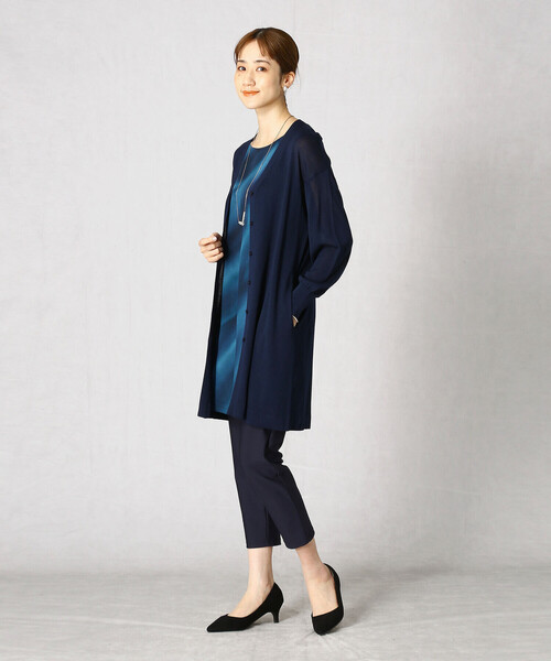 Comme　Ca　Mature（コムサマチュア）の「引き染め　チュニックワンピース（チュニック・レディース・ネイビー/グリーン・MEDIUM/LARGE）」の4枚目の写真