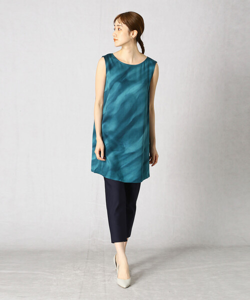 Comme　Ca　Mature（コムサマチュア）の「引き染め　チュニックワンピース（チュニック・レディース・ネイビー/グリーン・MEDIUM/LARGE）」の5枚目の写真