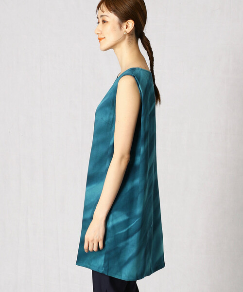 Comme　Ca　Mature（コムサマチュア）の「引き染め　チュニックワンピース（チュニック・レディース・ネイビー/グリーン・MEDIUM/LARGE）」の8枚目の写真