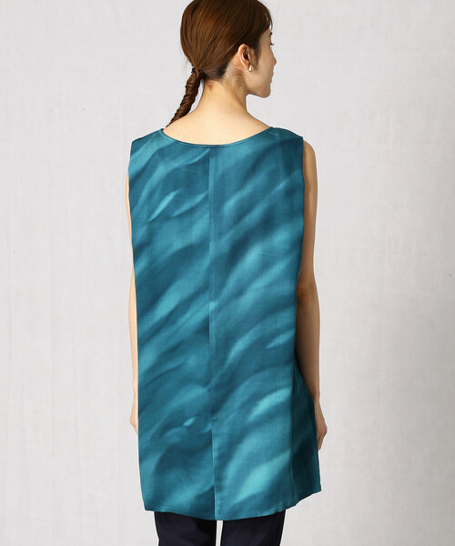 Comme　Ca　Mature（コムサマチュア）の「引き染め　チュニックワンピース（チュニック・レディース・ネイビー/グリーン・MEDIUM/LARGE）」の9枚目の写真