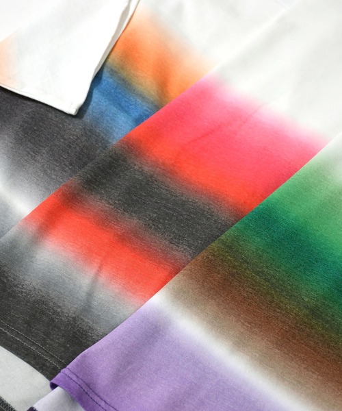 Johnbull（ジョンブル）の「スプレーボーダーポンチョTシャツ（Tシャツ/カットソー・レディース・ピンク/グリーン/ブルー・FREE）」の17枚目の写真