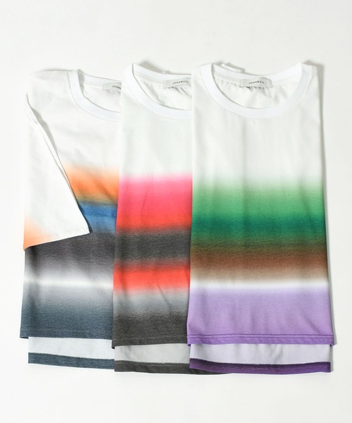 Johnbull（ジョンブル）の「スプレーボーダーポンチョTシャツ（Tシャツ/カットソー・レディース・ピンク/グリーン/ブルー・FREE）」の16枚目の写真