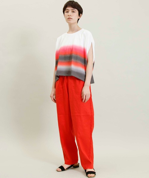 Johnbull（ジョンブル）の「スプレーボーダーポンチョTシャツ（Tシャツ/カットソー・レディース・ピンク/グリーン/ブルー・FREE）」の11枚目の写真