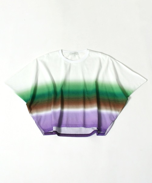 Johnbull（ジョンブル）の「スプレーボーダーポンチョTシャツ（Tシャツ/カットソー・レディース・ピンク/グリーン/ブルー・FREE）」の18枚目の写真