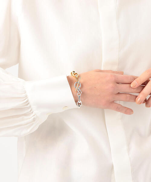 TOMORROWLAND （トゥモローランド）の「PHILIPPE AUDIBERT PERAN コンビカラーチェーンブレスレット（ブレスレット・レディース・ゴールド系その他2・FREE）」の2枚目の写真