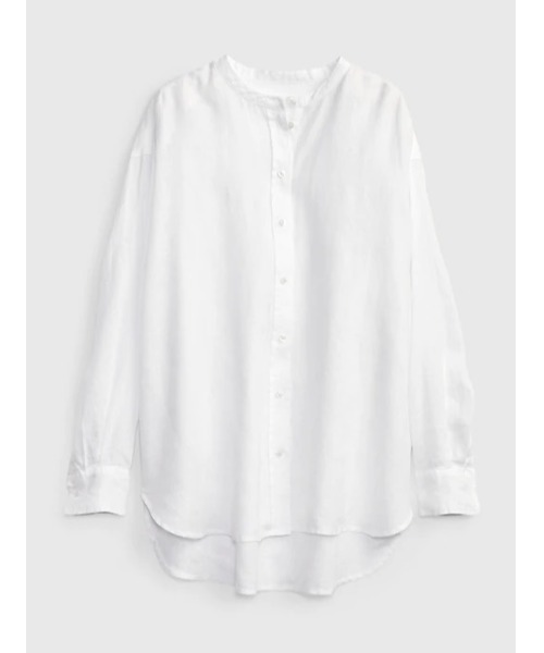GAP（ギャップ）の「オーバーサイズ リネン シャツ（シャツ/ブラウス・レディース・イエロー系その他/パープル系その他/ホワイト/ブルー/ベージュ・XS/S/M/L/XXS）」の10枚目の写真