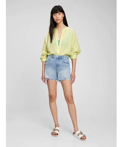 GAP（ギャップ）の「オーバーサイズ リネン シャツ（シャツ/ブラウス・レディース・イエロー系その他/パープル系その他/ホワイト/ブルー/ベージュ・XS/S/M/L/XXS）」の21枚目の写真