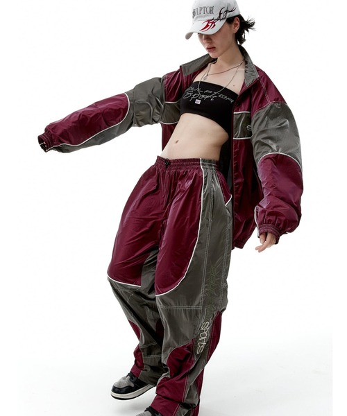 SCULPTOR（スカルプター）の「Motor Track Jacket/モータートラックジャケット（ジャージ・レディース・ブルー/ワインレッド/サンドベージュ・LARGE/MEDIUM）」の10枚目の写真