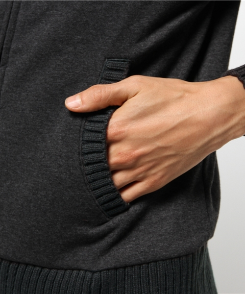 OUTLET（アウトレット）の「【CIAOPANIC TYPY】TCR裏起毛ジップパーカ（パーカー・メンズ・チャコールグレー/グレー/ネイビー・LARGE/MEDIUM）」の10枚目の写真