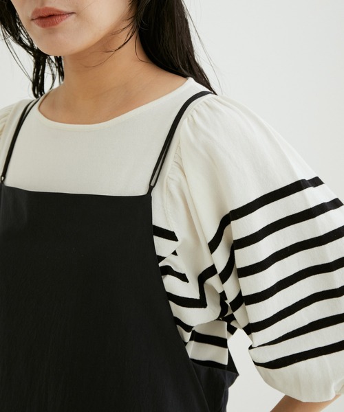 SALON adam et rope'（サロン アダム エ ロペ）の「バッククロススクエアネックキャミワンピース［MEDI Veil］【抗菌・消臭・UVケア】（ワンピース・レディース・ブラック/キャメル/ピンク・FREE）」の11枚目の写真