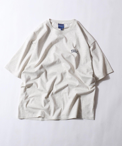 ZIP FIVE(ジップファイブ)の「【YALE】 カレッジロゴ プリント ビッグシルエット 綿100 半袖 Tシャツ(Tシャツ/カットソー・メンズ・ホワイト系/ネイビー系/アイボリー系/ネイビー/グレー系/ホワイト/チャコール/オートミール/ホワイト系1/グレー系1/アイボリー系1/ネイビー系1・X-LARGE/MEDIUM/LARGE)」の8枚目の写真